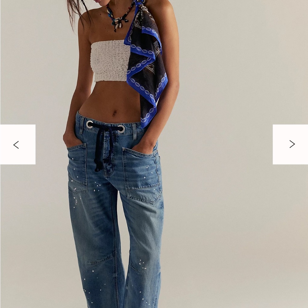 EUC We The Free Moxie Pull On Barrel Jeans